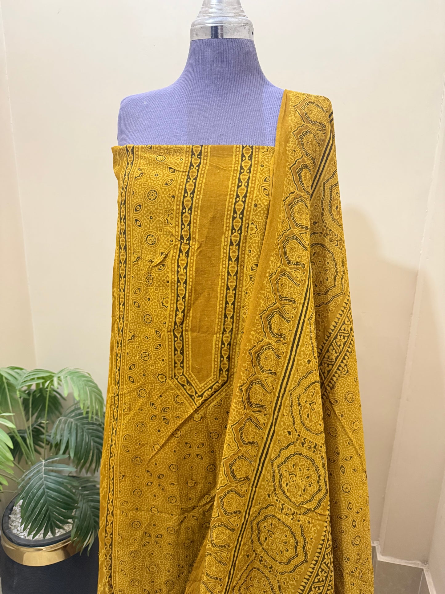 2 piece (Natural dye) mustard