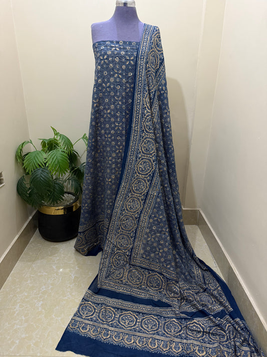 2 piece (Golden chapa) indigo